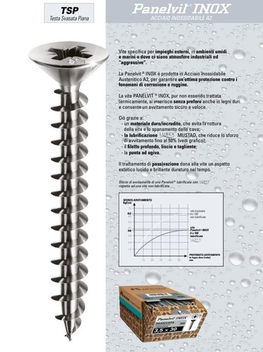 Viti truciolari acciaio - acciaio, inox